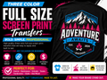 Three Color Full Size Screen Print Transfers **7 to 9 BUSINESS DAY TAT**