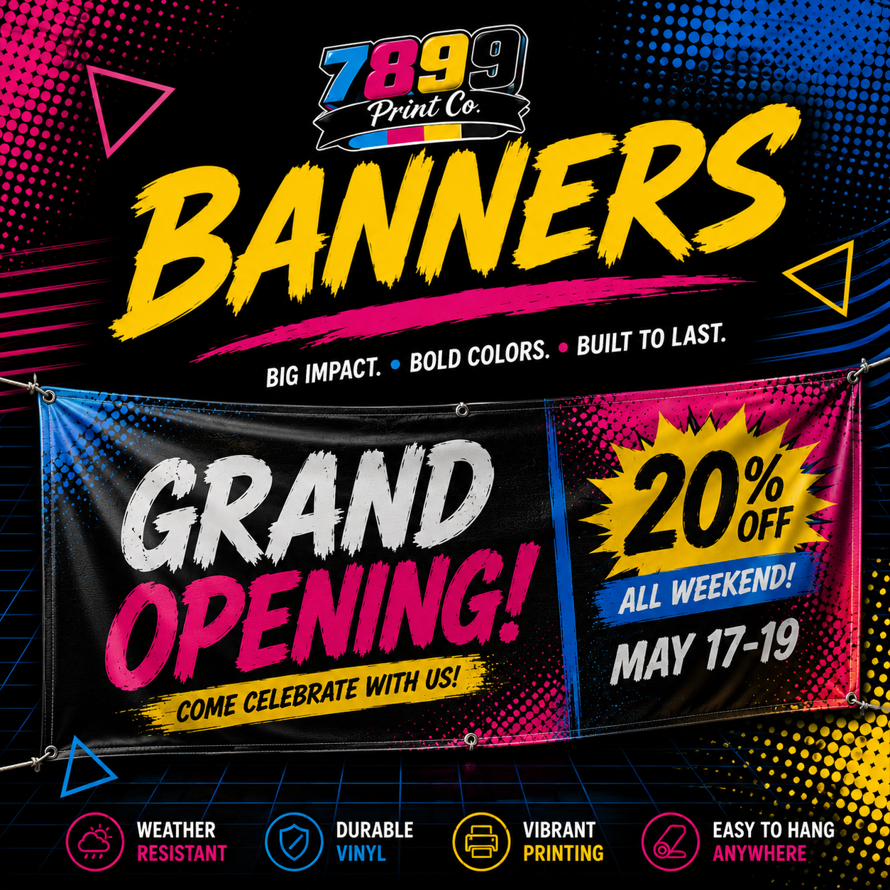 Banners **1 TO 2 BUSINESS DAY TAT**