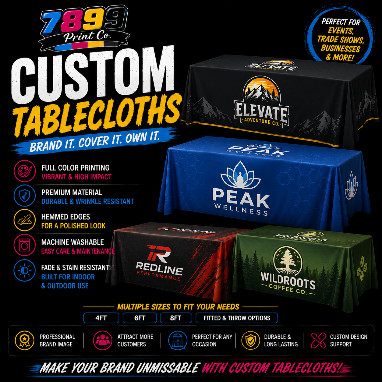 Custom Tablecloths **7 TO 10 BUSINESS DAY TAT**