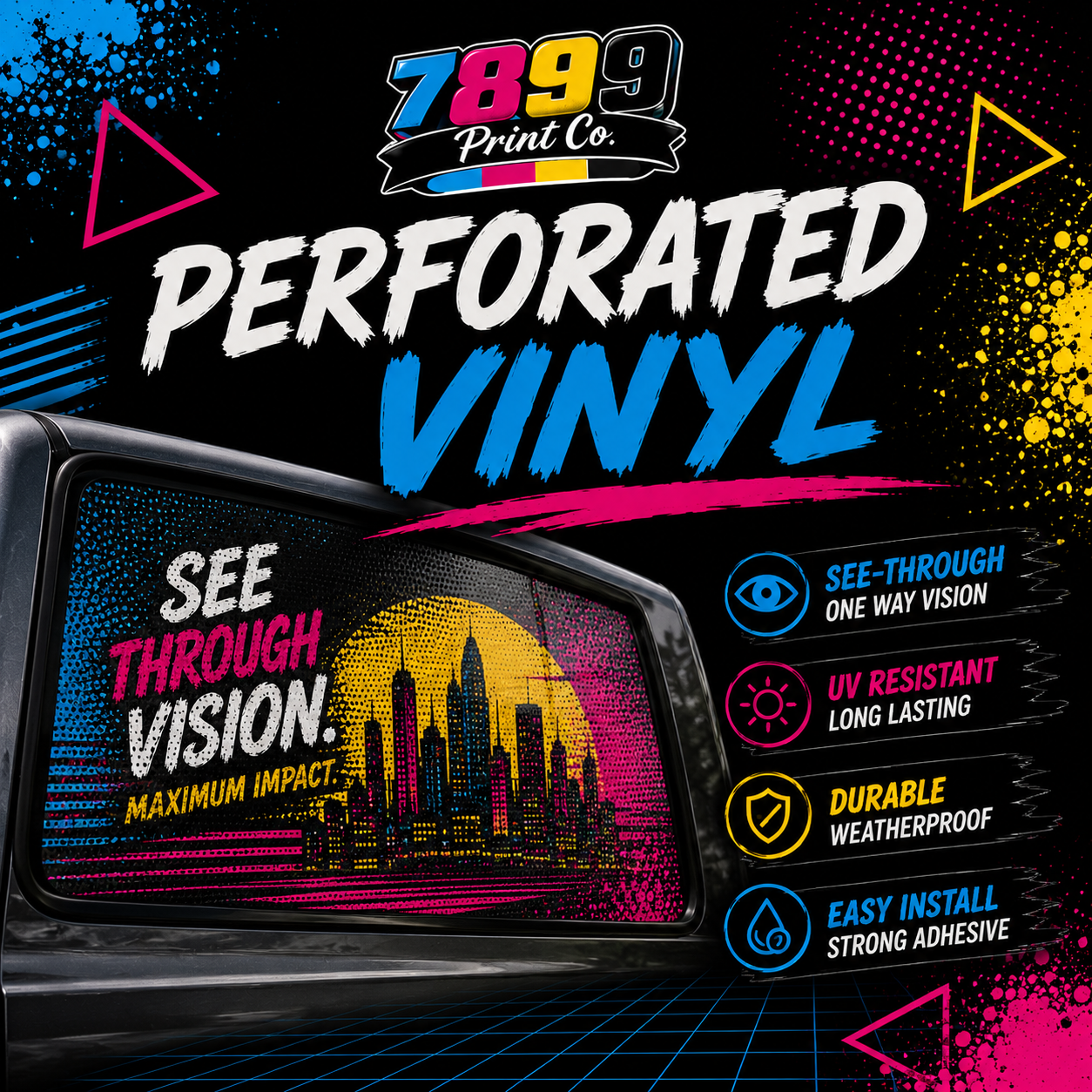 Perforated Vinyl **3 TO 5 BUSINESS DAY TAT**
